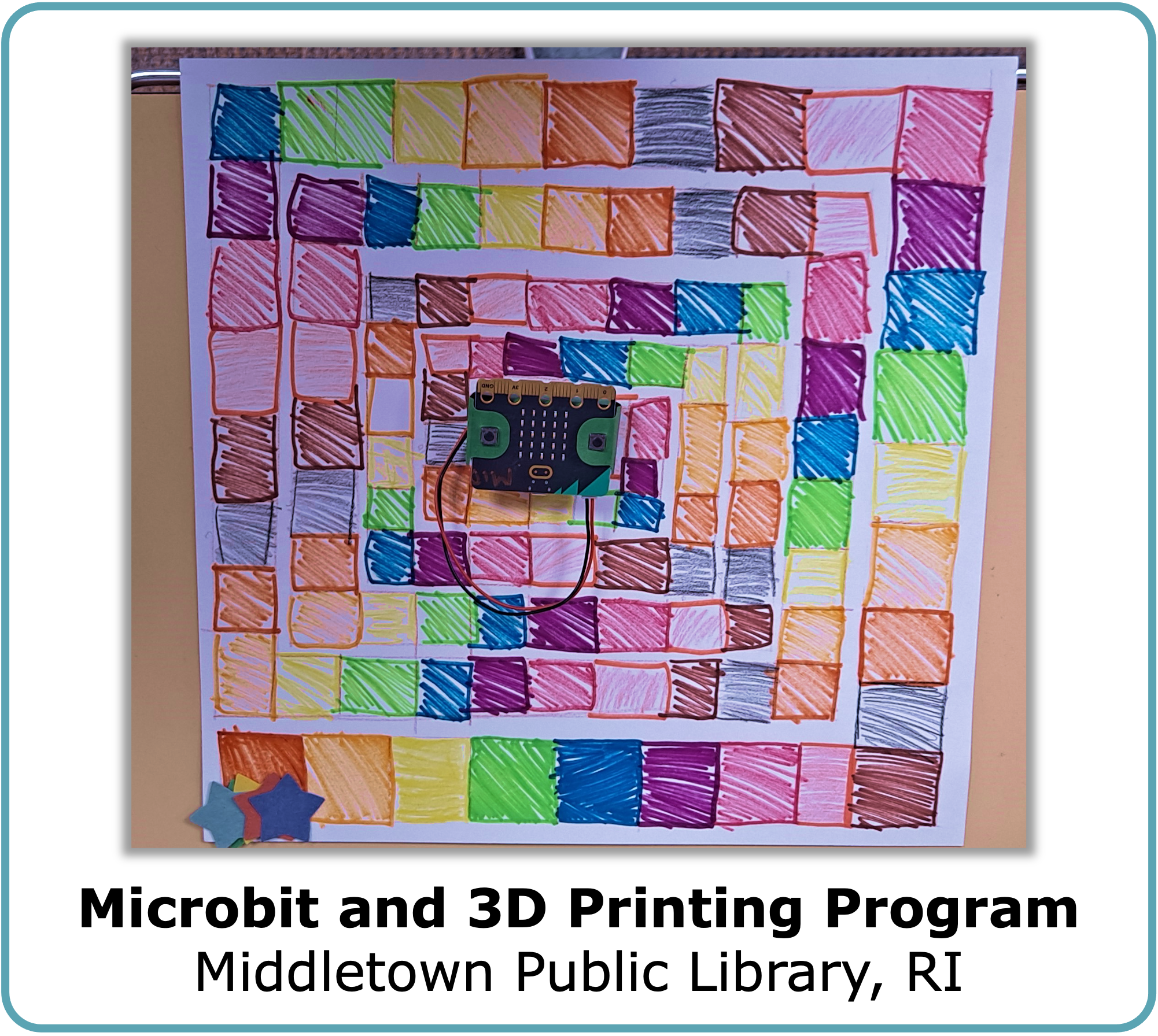 Click to open the case study of the microbit and 3D printing program at Middletown Public Library in Rhode Island. 