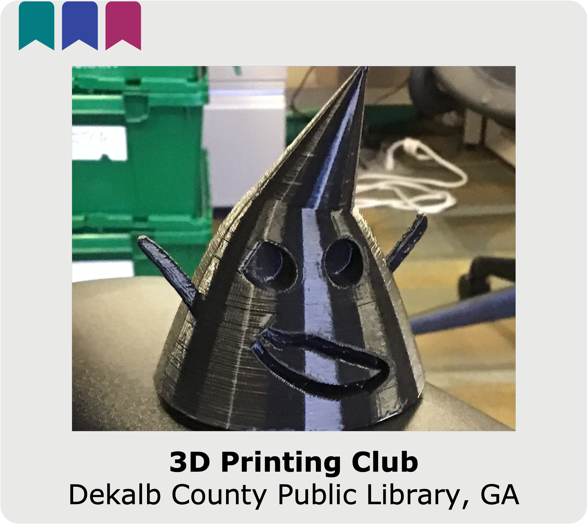 Click to open the case study of the 3D printing program at Dekalb County Library in Georgia. 